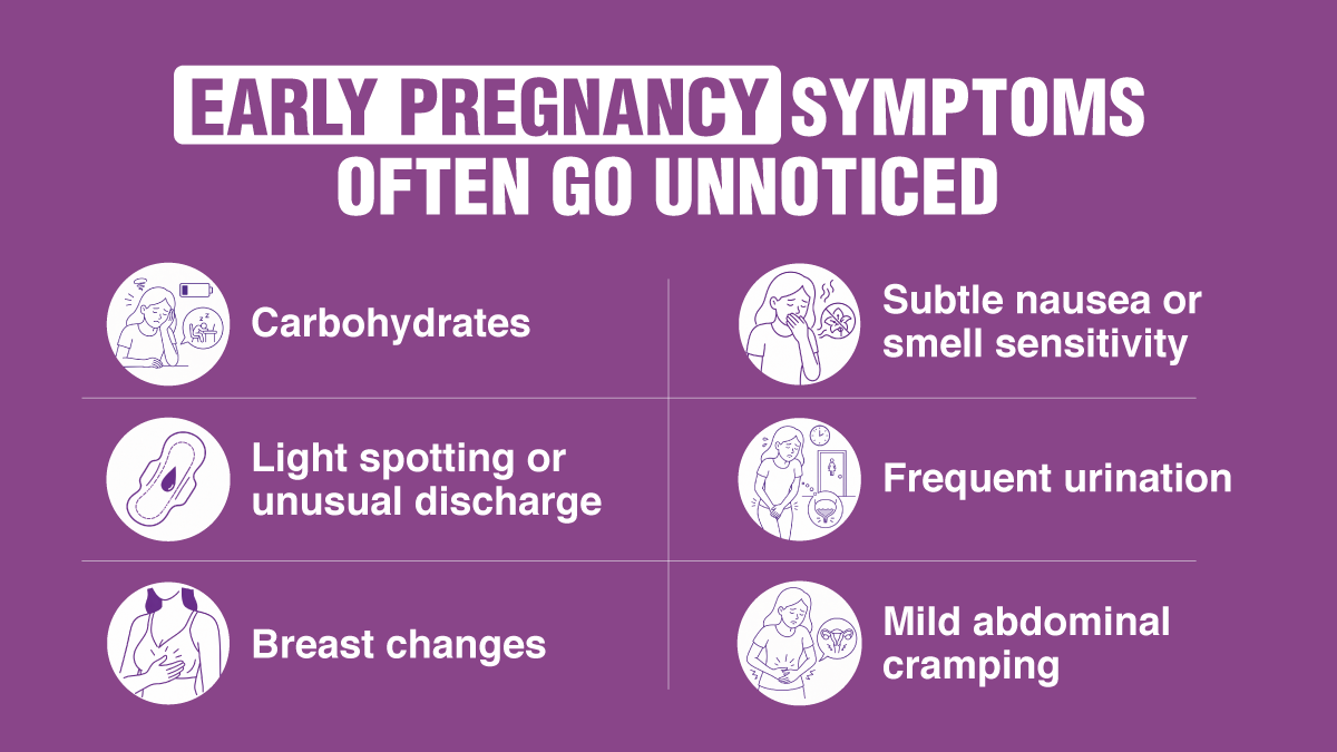 Early Pregnancy Symptoms Often Go Unnoticed