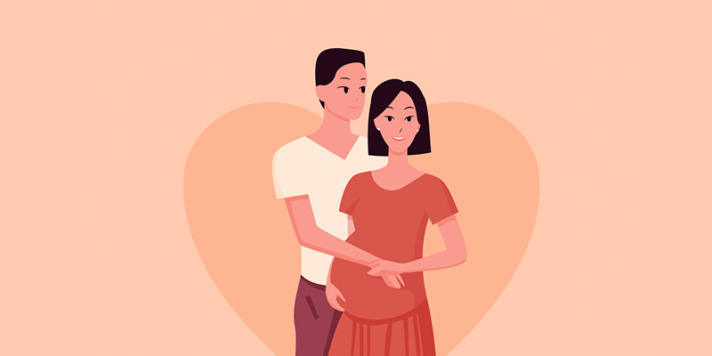 A loving message from a husband to his pregnant wife